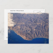 カウアイ、ハワイ、エアリアルビュー ポストカード (正面/裏面)