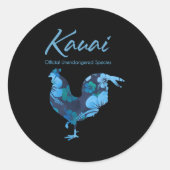 カウアイ・ハワイ・チキンの絶滅危惧種 ラウンドシール (正面)