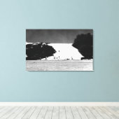 カウアイ、ハワイ – バーキングサンズの眺め キャンバスプリント (インサイチュ (ウッドフロア))