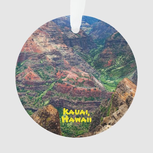 カウアイ、ハワイ – ポイプ&ワイメア オーナメント (正面)