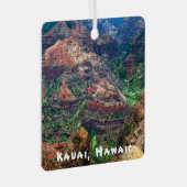 カウアイ、ハワイ、両面スクエア、セラミックオーナメント メタルオーナメント (正面右)