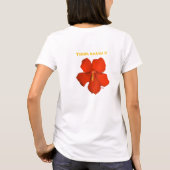 カウアイTシャツ～赤いハイビスカスの花の房 Tシャツ (裏面)