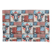 カウアメリカン国旗のフォークアート 枕カバー (正面)