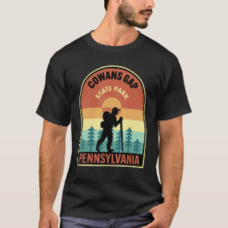 カウアンズギャップ州立公園ペンシルベニアレトロハイキング Tシャツ