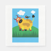 カウアンドブラックバード紙ナプキン スタンダードランチョンナプキン (正面)