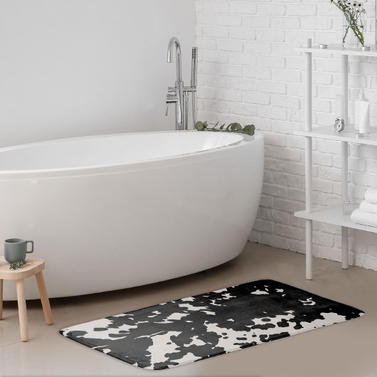 カウイフェイクドブラックスポットカントリー西部 バスマット