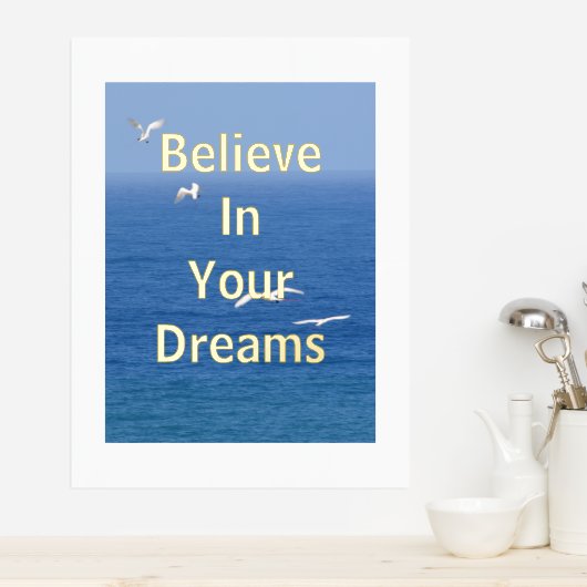 カウイ感動的ー飛んでいる鳥の海 箔ポスター (インサイチュ (キッチン))