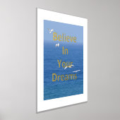 カウイ感動的ー飛んでいる鳥の海 箔ポスター (レイダウン)