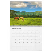 カウイ、楽園のイメージ、ハワイアン名勝 カレンダー (2月 2026)