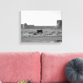 カウオンザロードモニュメントバレー11x14 キャンバスプリント (インサイチュ (リビング))