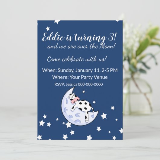 カウオーバーザムーン誕生日招待状 (スタンド正面)