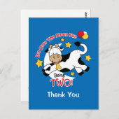 カウオーバー・ムーン2回目の誕生日ありがとう ポストカード (正面/裏面)