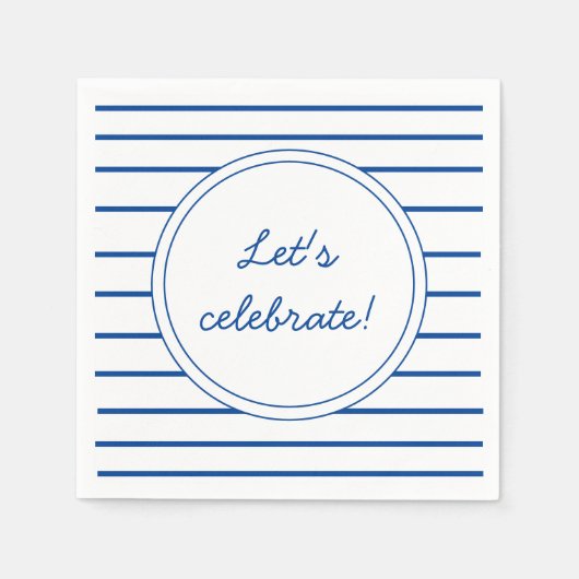 カウカスタムイ紙ストライプパーティーナプキンス スタンダードカクテルナプキン (正面)