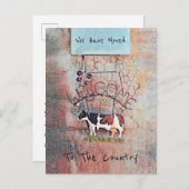 カウカントリー素朴ウエスタンファームムービングカード ポストカード (正面/裏面)