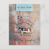 カウカントリー素朴ウエスタンファームムービングカード ポストカード (正面)