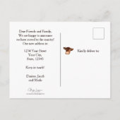 カウカントリー素朴バーンファおもしろいームムービングカード ポストカード (裏面)