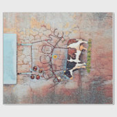 カウカントリ素朴ーウエスタンファームデコパージュ ラッピングペーパー (フラット)