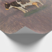 カウカントリ素朴ーウエスタンファームピンクデコパージュ ラッピングペーパー (角)