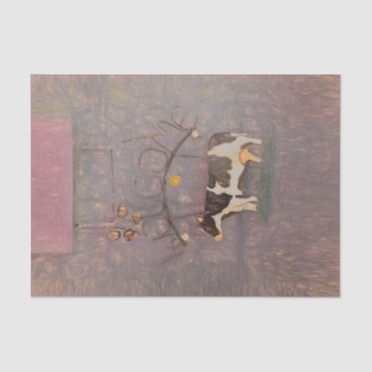 カウカントリ素朴ーウエスタンファームピンクデコパージュ 薄葉紙 (正面)