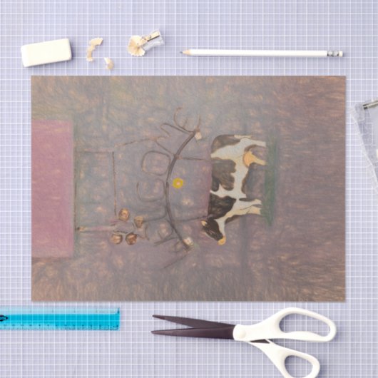 カウカントリ素朴ーウエスタンファームピンクデコパージュ 薄葉紙 (クラフト)