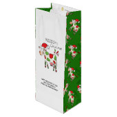 カウカートゥーンおもしろいクリスマスホリデーワイン抱き枕 ワインギフトバッグ (裏面アングル)