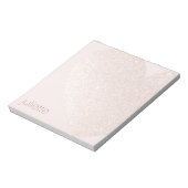 カウガーリートピンクグリッターハートパーソナライズされた名 ノートパッド (回転)