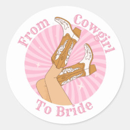 カウガールから花嫁へ  ブライズパーティー ラウンドシール
