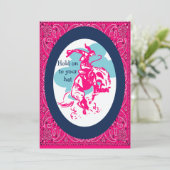 カウガールが野生の馬を乗りこなす 招待状 (スタンド正面)