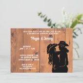 カウガールとカウボーイのレセプション招待状 招待状 (スタンド正面)