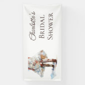 カウガールとブーツのウェスタン ブライズ シャワー バナー 横断幕 (縦)