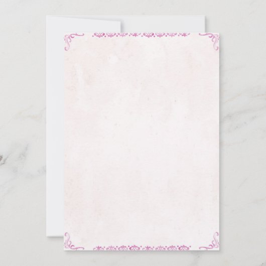 カウガールの初めてのロデオパーティー招待状 招待状 (裏面)