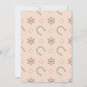 カウガールの少女に乗った馬の誕生日 エスニック 招待状 (裏面)