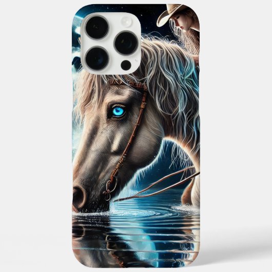 カウガールの月夜のひとときと優しい沈思 Case-Mate iPhoneケース (裏面)