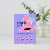 カウガールの誕生日お礼 ポストカード (スタンド正面)