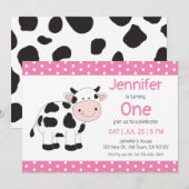 カウガールの誕生日招待状 招待状 (正面/裏面)