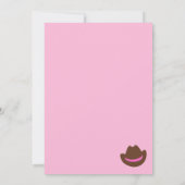 カウガールの誕生日招待状 招待状 (裏面)