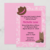 カウガールの誕生日招待状 招待状 (正面/裏面)