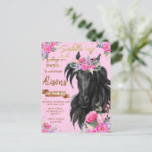 カウガールの誕生日 馬に乗って！ ポストカード (スタンド正面)