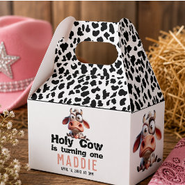 カウガールの1歳の誕生日おめでとう Holy Cow Caricatures フェイバーボックス