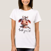 カウガールの1歳の誕生日おめでとう Holy Cow Caricatures Tシャツ (正面)