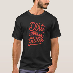 カウガールは泥まみれ ロデオ アメリカンロングホーン 闘牛 Tシャツ