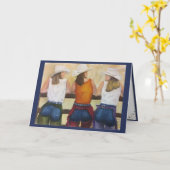 カウガールズも楽しく過ごしたい .. カード (黄色い花)