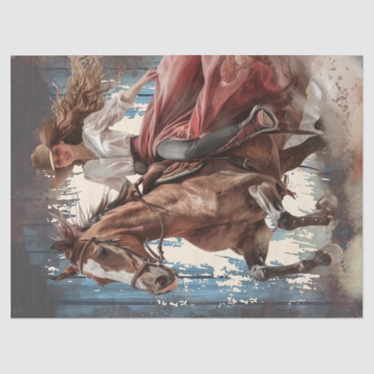 カウガールデコパージュ 薄葉紙 (正面)