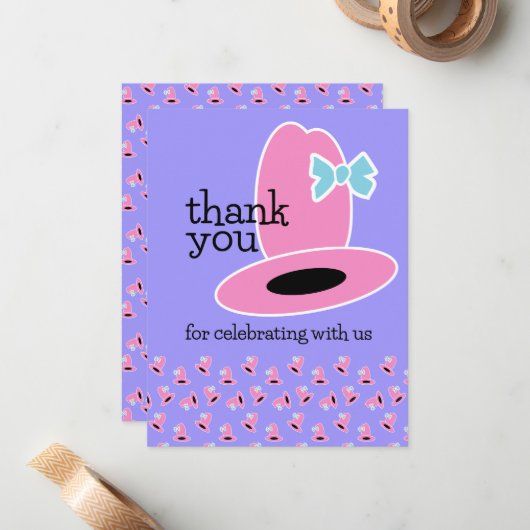 カウガールハットありがとう ノートカード (正面/裏面インサイチュ)