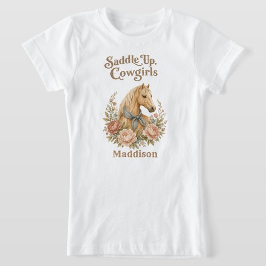 カウガールブルーの誕生日 Tシャツ (レイダウン)