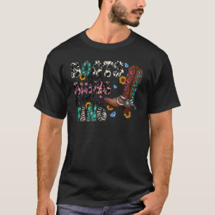 カウガールブーツとビッグイベント前のリングの宝石のウェスト Tシャツ