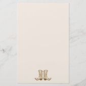 カウガールブーツのカントリー便箋セット 便箋 (裏面)