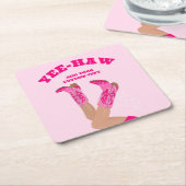 カウガールブーツ スクエアペーパーコースター (アングル)