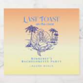 カウガールマーメイドサンセットバチェロレッテパーティー スパークリングワインラベル (シングルラベル)