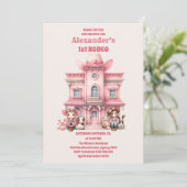 カウガールロデオ1歳の誕生日 招待状 (スタンド正面)